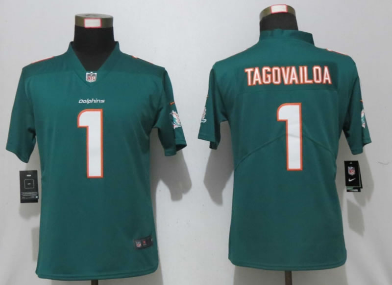 Women Nike Miami Dolphins 1 Tagovailoa Green Alternate Vapor Limited Jersey,We sell and wholesale Women Nike Miami Dolphins 1 Tagovailoa Green Alternate Vapor Limited Jersey on line form chian!